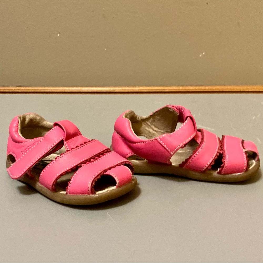 See Kai Run Fisherman Style Leather Sandals, Pink - Size 5 (GUC) - Picture 3 of 9